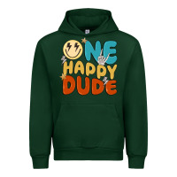Forest Green one happy dude Urban Hoodie - MaliasSmallBusiness