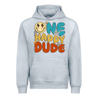 Heather Grey one happy dude Urban Hoodie - MaliasSmallBusiness