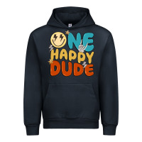 Navy one happy dude Urban Hoodie - MaliasSmallBusiness