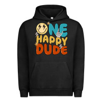 Pigment Black one happy dude Urban Hoodie - MaliasSmallBusiness