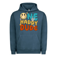 Pigment Midnight Navy one happy dude Urban Hoodie - MaliasSmallBusiness