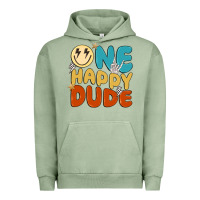 Pigment Oil Green one happy dude Urban Hoodie - MaliasSmallBusiness