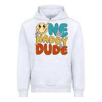 White one happy dude Urban Hoodie - MaliasSmallBusiness