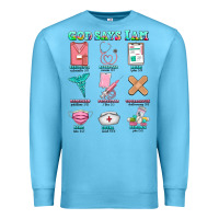 Ocean Blue nurse god says i am  nurse elements Premium Sweatshirt - AdoDesignShop