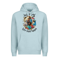 Blue Mist just a girl who loves horses haflinger Premium Hoodie - LillyAllenDesigns
