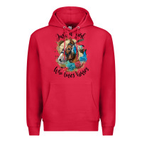 Cardinal just a girl who loves horses haflinger Premium Hoodie - LillyAllenDesigns