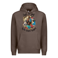 Coffee just a girl who loves horses haflinger Premium Hoodie - LillyAllenDesigns