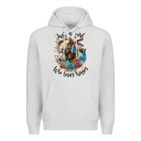 Dove Grey just a girl who loves horses haflinger Premium Hoodie - LillyAllenDesigns