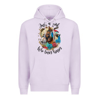 Lilac just a girl who loves horses haflinger Premium Hoodie - LillyAllenDesigns