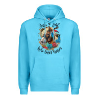 Ocean Blue just a girl who loves horses haflinger Premium Hoodie - LillyAllenDesigns