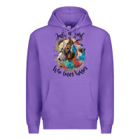 Purple just a girl who loves horses haflinger Premium Hoodie - LillyAllenDesigns