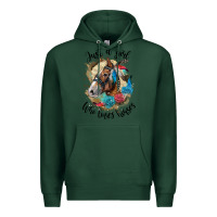 Sports Green just a girl who loves horses haflinger Premium Hoodie - LillyAllenDesigns
