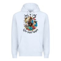 White just a girl who loves horses haflinger Premium Hoodie - LillyAllenDesigns