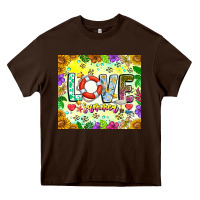 Chocolate Brown Love Summer Heavy Core Tee - CowhideDigitalArt