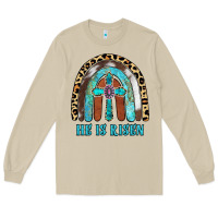 Mushroom He Is Risen Long Sleeve Tee - RanaPortraitStore