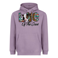 Lavender love of the cows Heavyweight Hoodie - CowhideDigitalArt