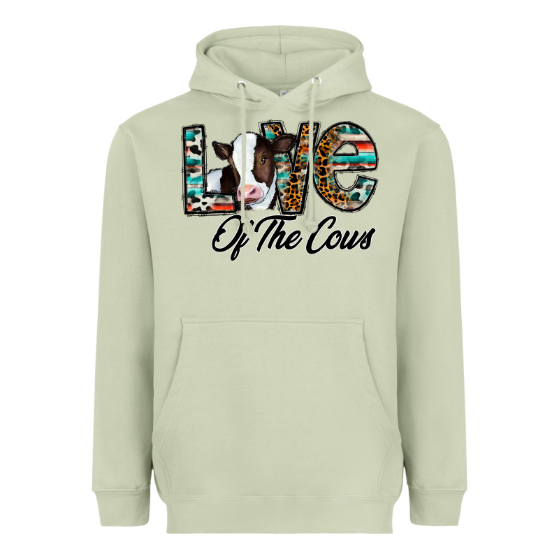 Love Of The Cows Heavyweight Hoodie by CowhideDigitalArt | Teevron