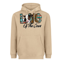 Mushroom love of the cows Heavyweight Hoodie - CowhideDigitalArt
