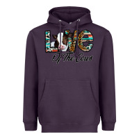 Plum love of the cows Heavyweight Hoodie - CowhideDigitalArt