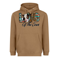 Toasted Coconut love of the cows Heavyweight Hoodie - CowhideDigitalArt