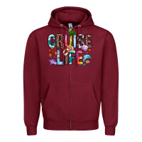 Burgundy cruise life Zipper Hoodie - Zillion Design Studio