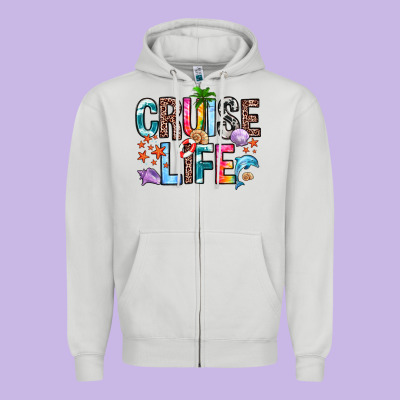 Cruise Life Zipper Hoodie Designed By Zillion Design Studio