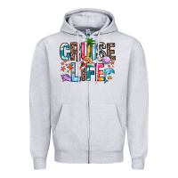 Heather Grey cruise life Zipper Hoodie - Zillion Design Studio