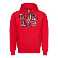 Red cruise life Zipper Hoodie - Zillion Design Studio