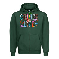 Sports Green cruise life Zipper Hoodie - Zillion Design Studio