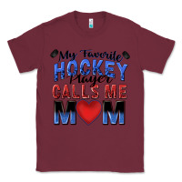 Burgundy my favorite hockey player calls me mom Classic Tee - Zillion Design Studio