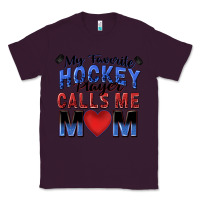 Plum my favorite hockey player calls me mom Classic Tee - Zillion Design Studio