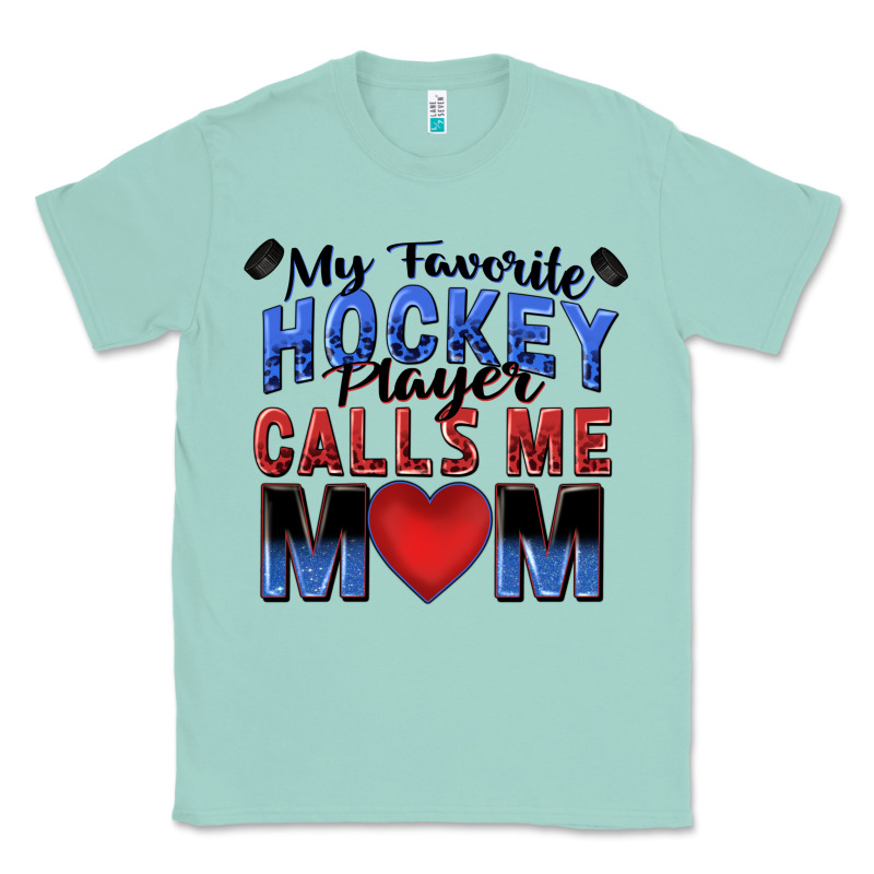 My Favorite Hockey Player Calls Me Mom Classic Tee by Zillion Design Studio | Teevron