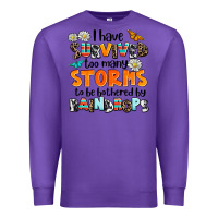 Purple i have survived to may storms to be bothered by ra Premium Sweatshirt - AdoDesignShop