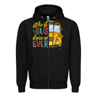 Black best bus driver ever Zipper Hoodie - texasbilliewilder