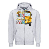 Heather Grey best bus driver ever Zipper Hoodie - texasbilliewilder