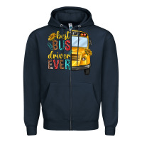 Navy best bus driver ever Zipper Hoodie - texasbilliewilder