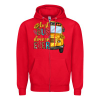 Red best bus driver ever Zipper Hoodie - texasbilliewilder