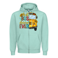 Seafoam best bus driver ever Zipper Hoodie - texasbilliewilder