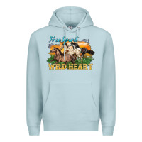 Blue Mist free spirit wild heart 3 horses Premium Hoodie - LillyAllenDesigns