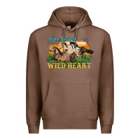 Chestnut free spirit wild heart 3 horses Premium Hoodie - LillyAllenDesigns