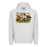 Dove Grey free spirit wild heart 3 horses Premium Hoodie - LillyAllenDesigns