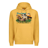 Mustard free spirit wild heart 3 horses Premium Hoodie - LillyAllenDesigns
