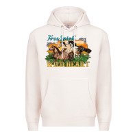 Pale Pink free spirit wild heart 3 horses Premium Hoodie - LillyAllenDesigns