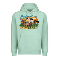 Seafoam free spirit wild heart 3 horses Premium Hoodie - LillyAllenDesigns