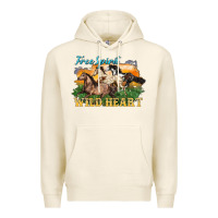 Tofu free spirit wild heart 3 horses Premium Hoodie - LillyAllenDesigns