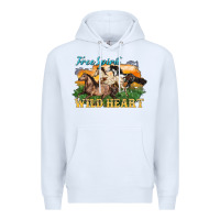 White free spirit wild heart 3 horses Premium Hoodie - LillyAllenDesigns