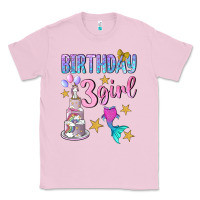 Bubblegum Pink birthday girl 3 Classic Tee - BundleAndBundleShop