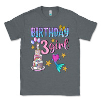 Charcoal Heather birthday girl 3 Classic Tee - BundleAndBundleShop