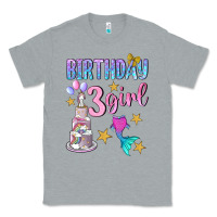 Heather Grey birthday girl 3 Classic Tee - BundleAndBundleShop