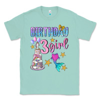 Seafoam birthday girl 3 Classic Tee - BundleAndBundleShop